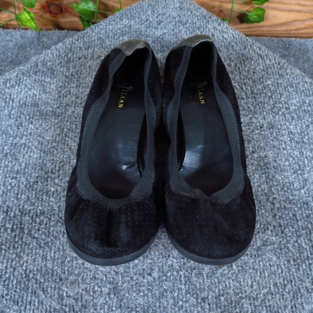 Cole Haan Tali Wedge Women Shoe Size 7 Professional Office Work Black Suede
